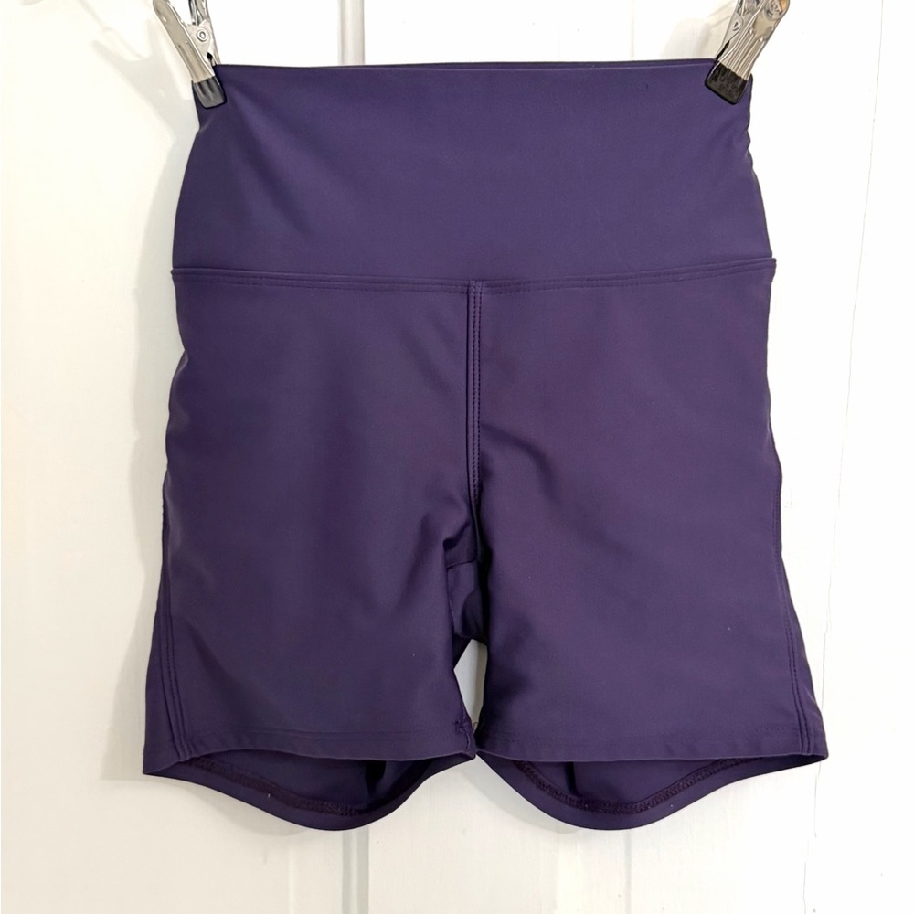 High-Waist Performance Shorts in Deep Purple Five Dancewear 4.5” inseam AM